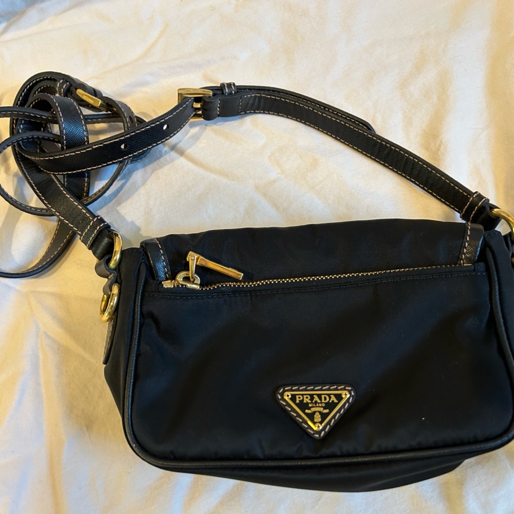 Black Nylon Prada Small Shoulder Bag